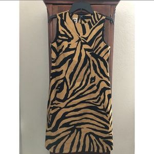 Animal Print Linen Sleeveless Dress